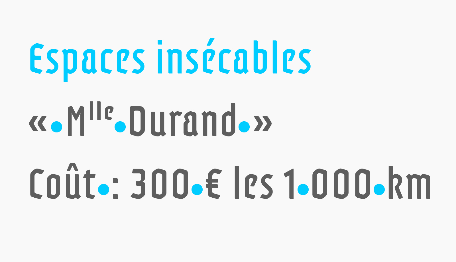 Espace typographique espace typo espace insécable espace fine